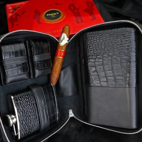 Havana Traveler - Croco Pattern Black