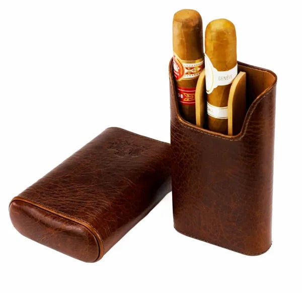 3 cigars Show Band Case - All leather options