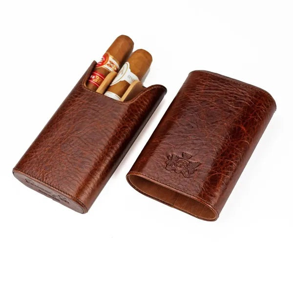 3 cigars Show Band Case - All leather options