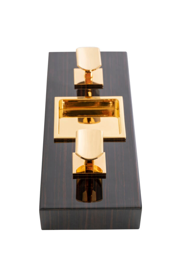 Double Macassar Ebony ashtray