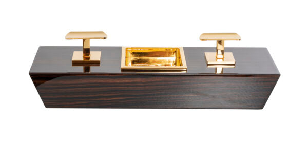 Double Macassar Ebony ashtray