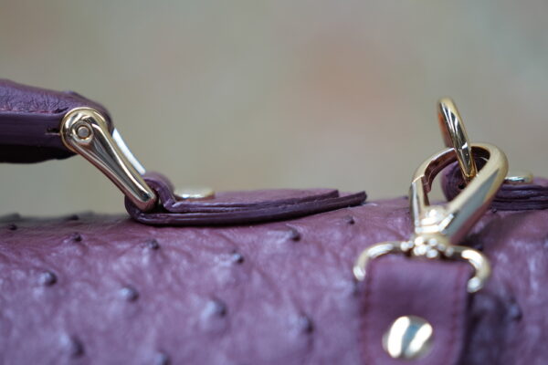 Burgundy a4+ Leather Business Case Ostrich