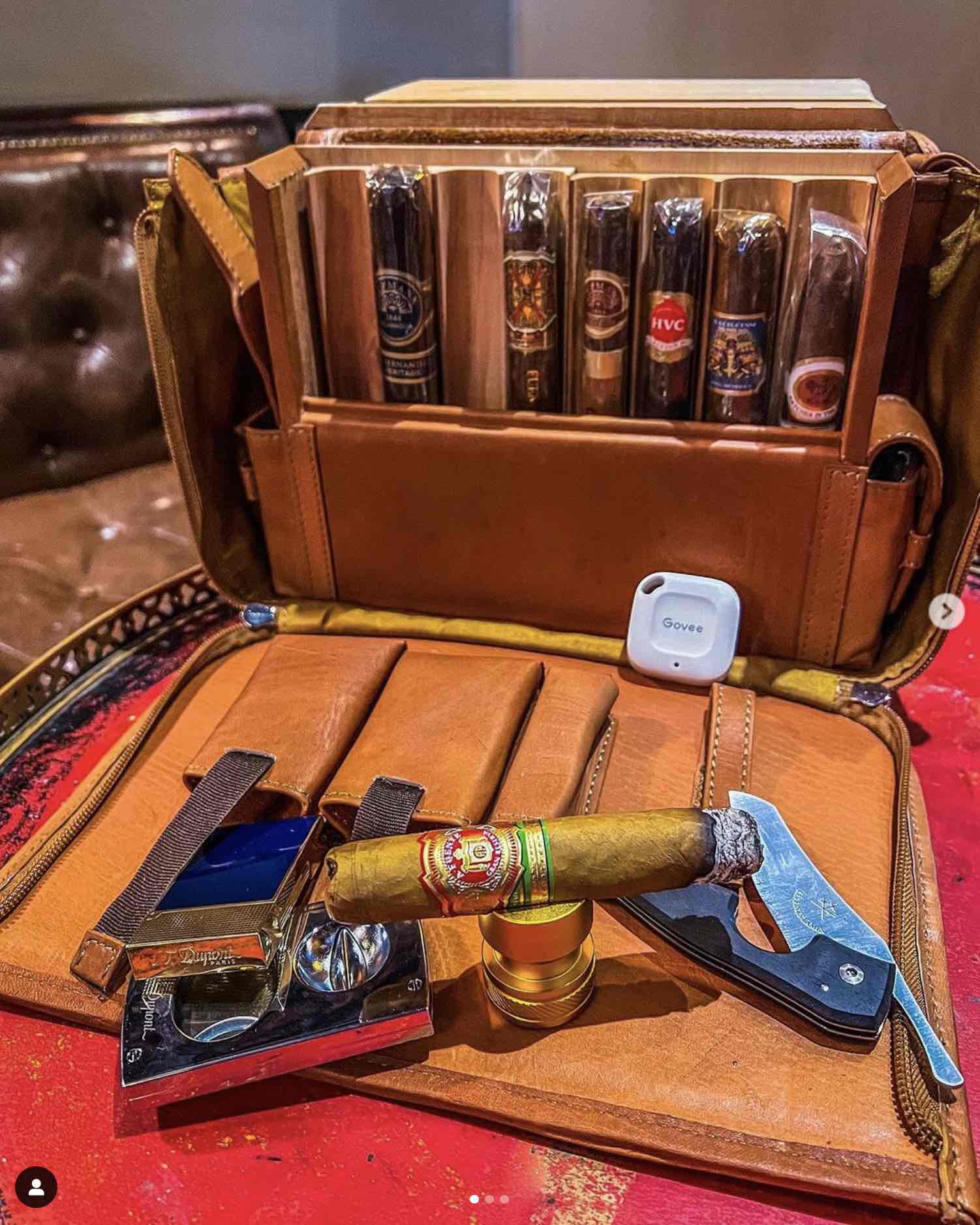 Handmade Travel Cigarriel Camel Brown