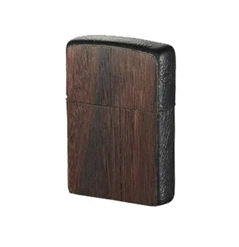 Zippo-aansteker - Bubinga en zwart leer