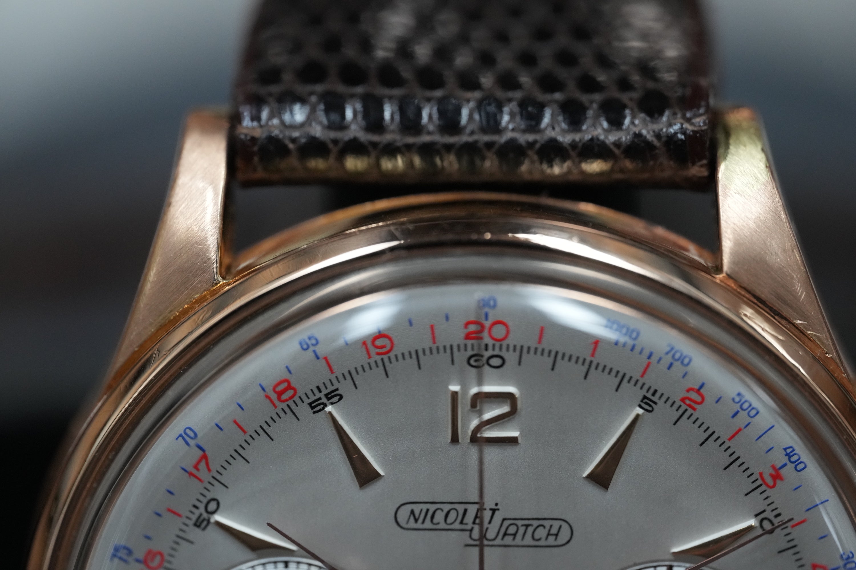 18k Charles Nicolet chronograph ± 1950