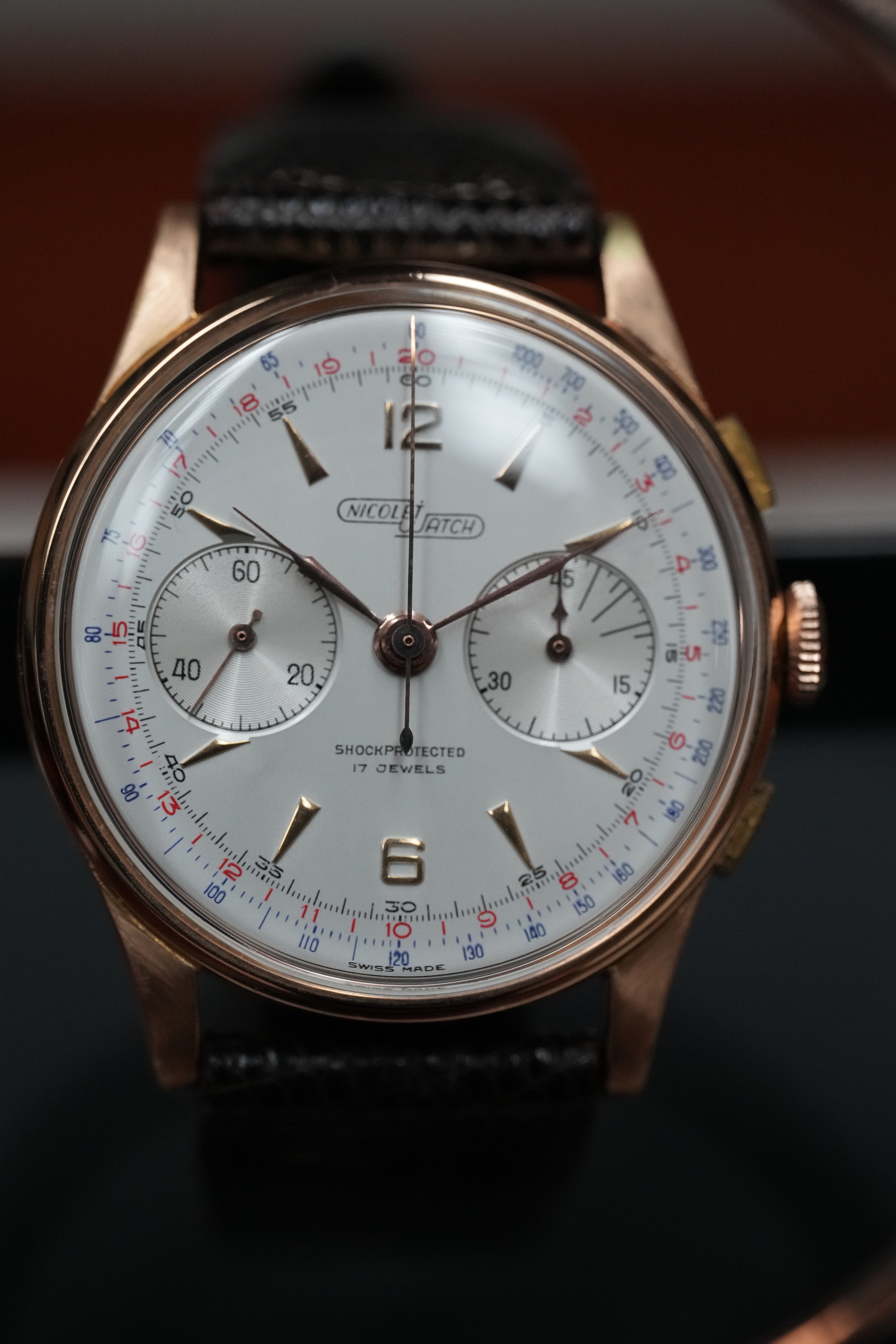 18k Charles Nicolet chronograph ± 1950