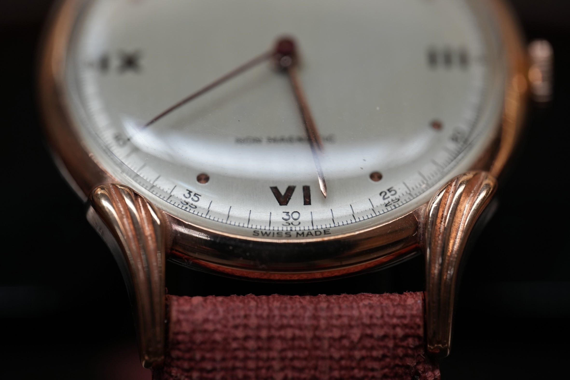 ±1950 Marvin rosegold plated watch