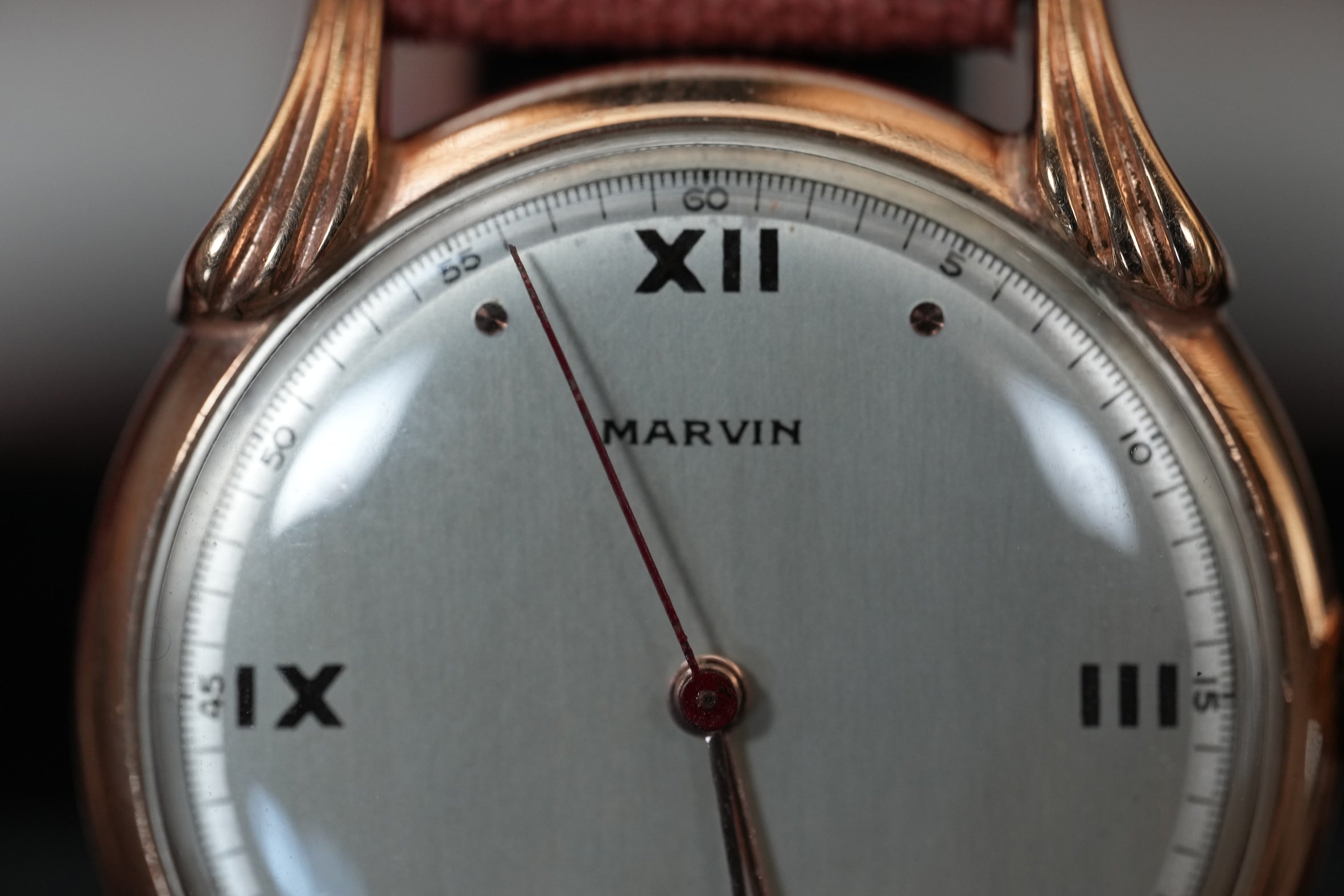 ±1950 Marvin rosegold plated watch