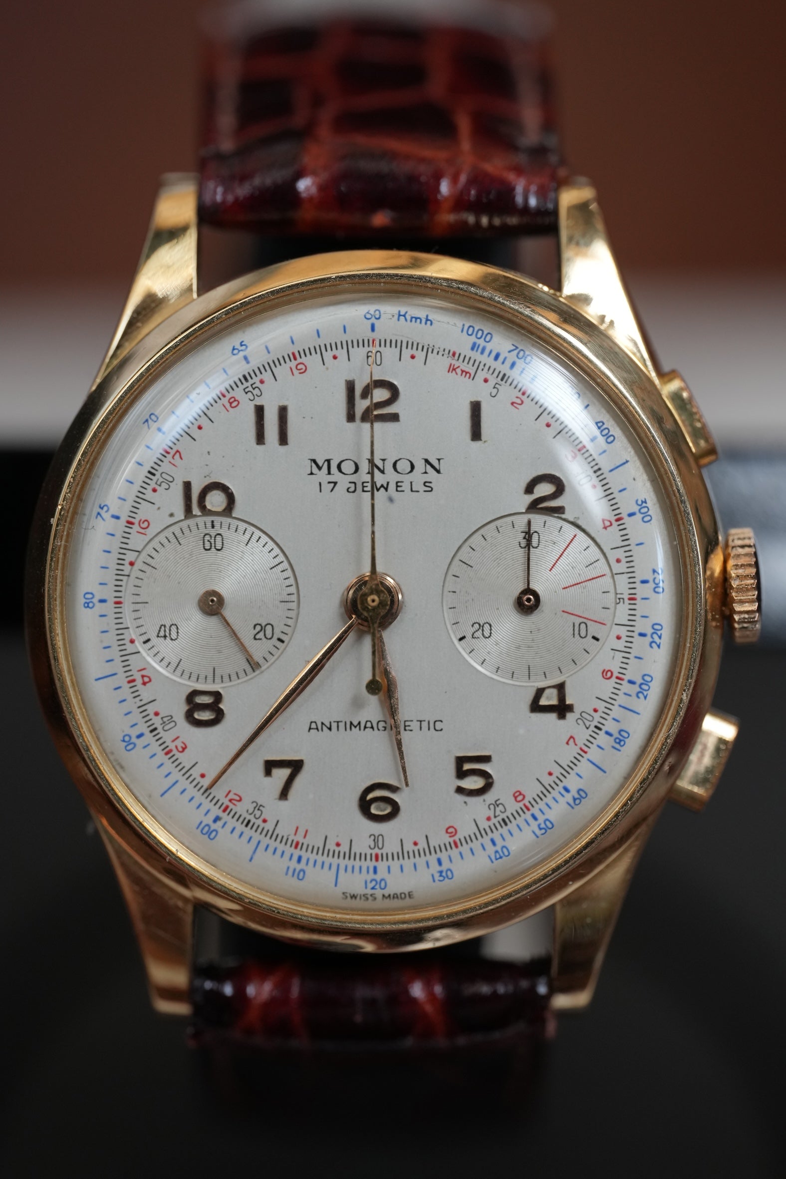 18k MONON chronograph 1950