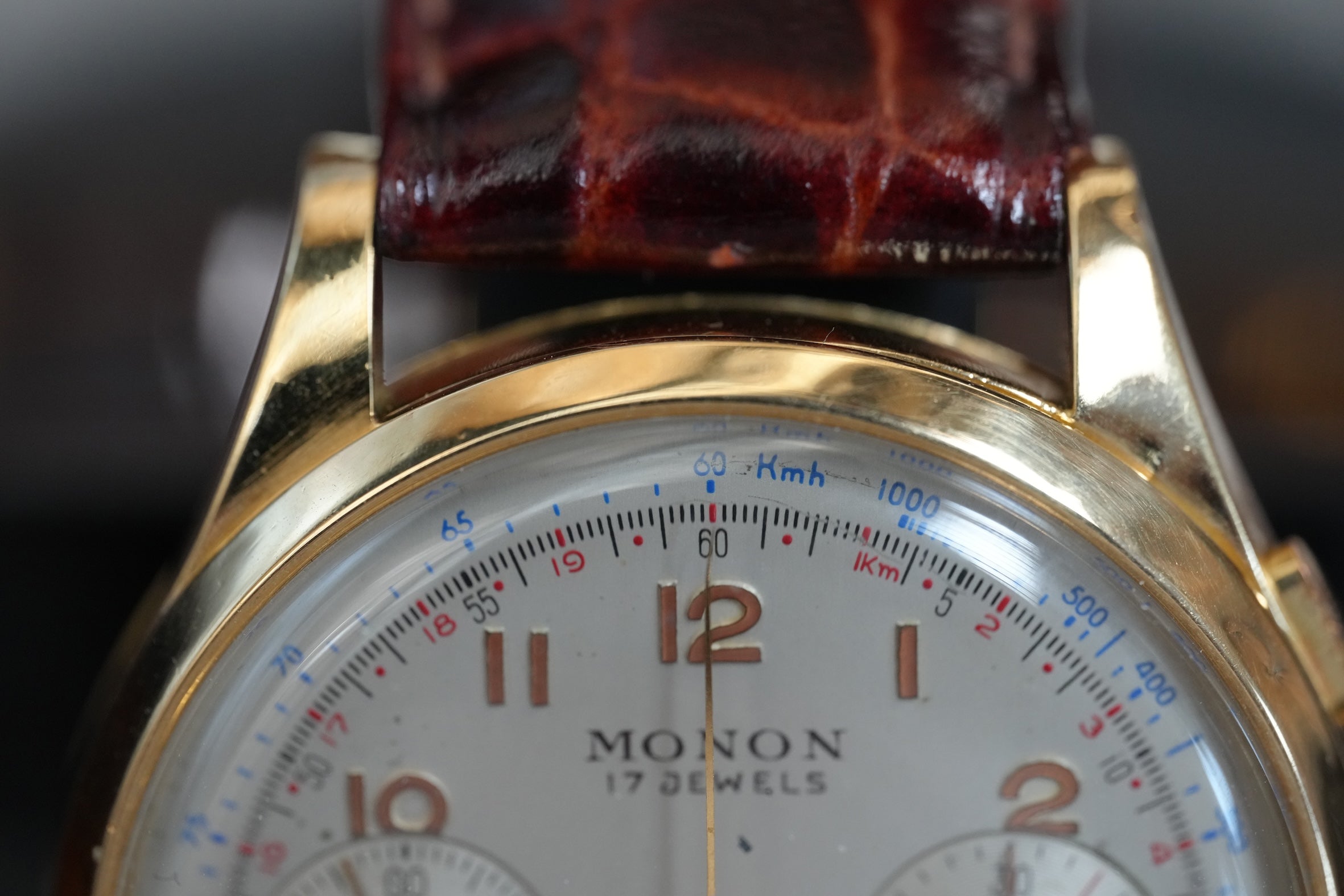 18k MONON chronograph 1950