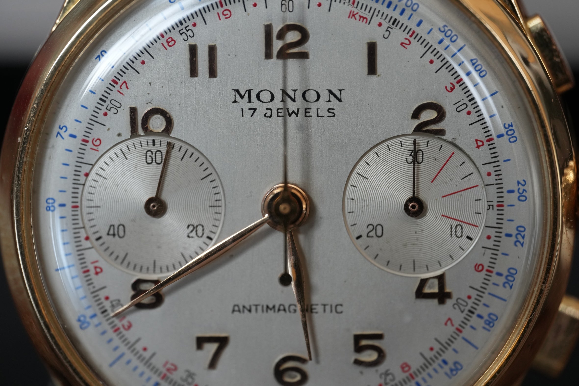 18k MONON chronograph 1950