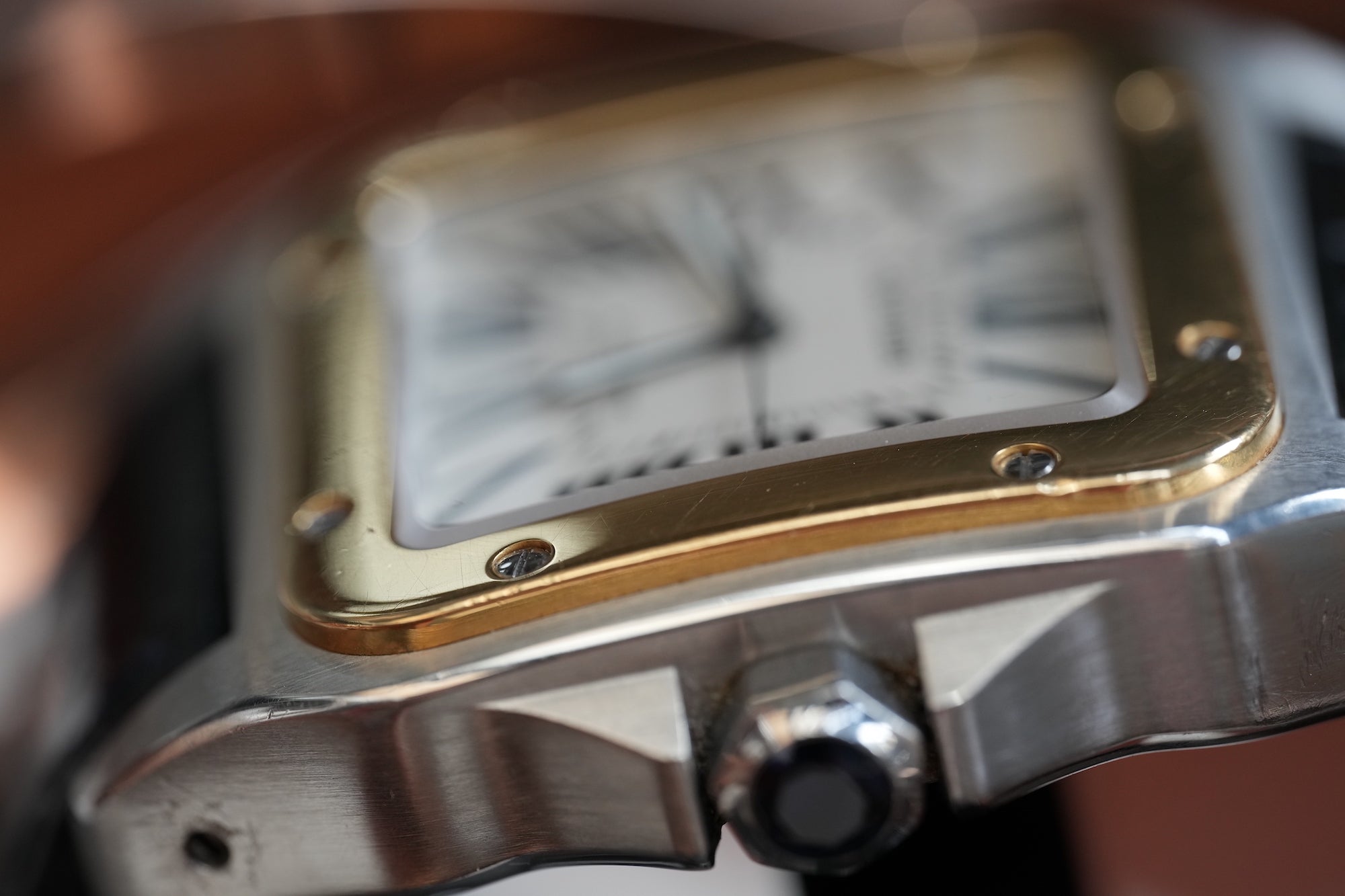 Cartier Santos Dumont 100 XL, 18k gold bezel