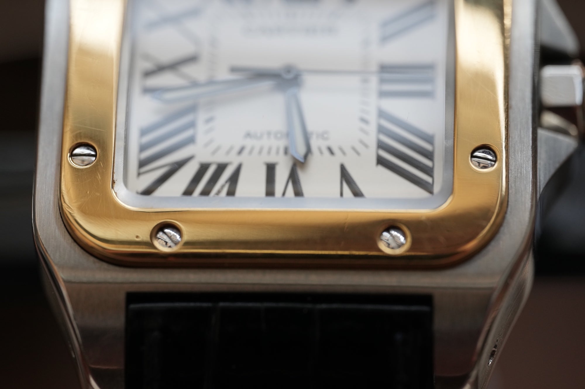 Cartier Santos Dumont 100 XL, 18k gold bezel