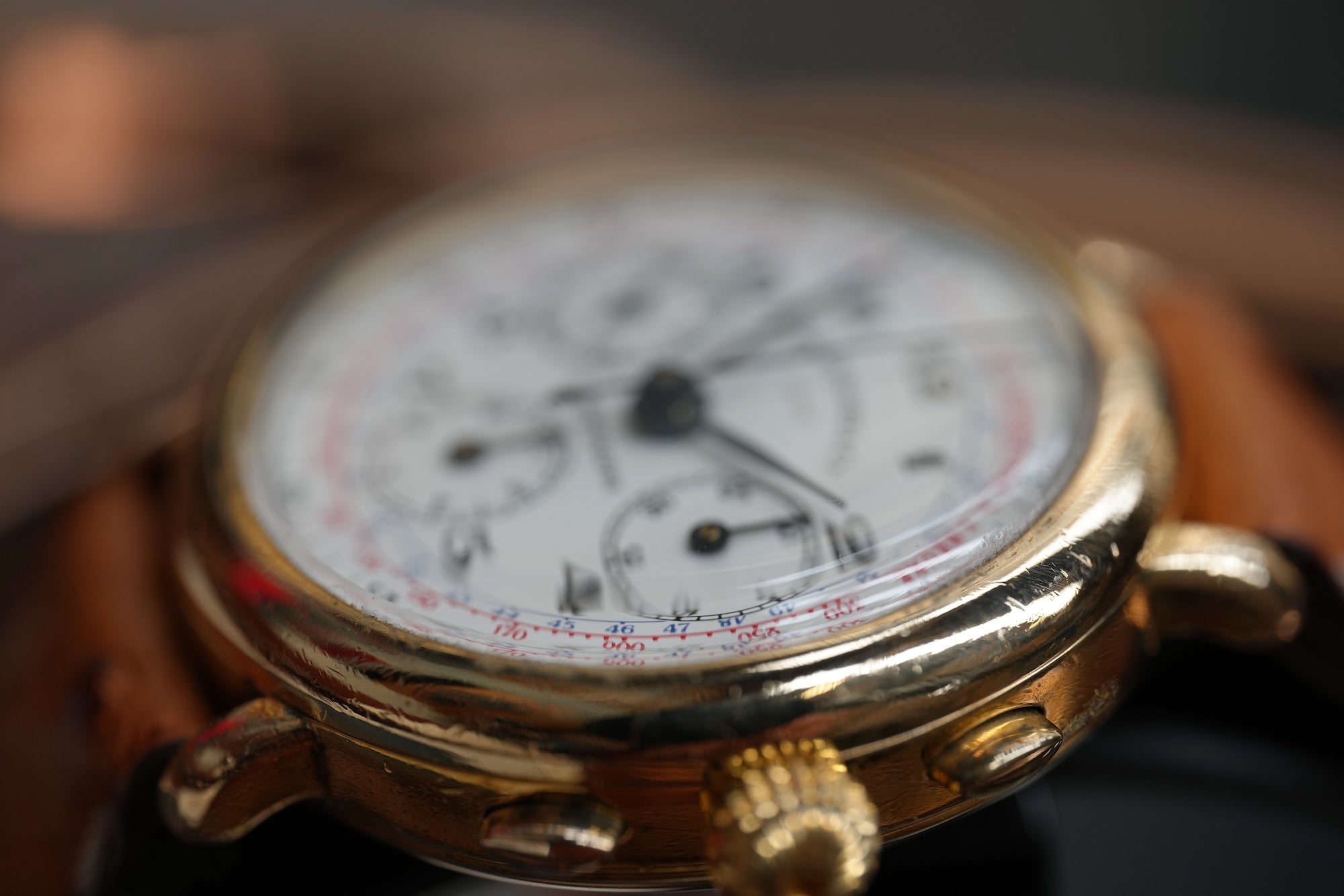 925 silver, gold plated Eberhard & Co chronograph