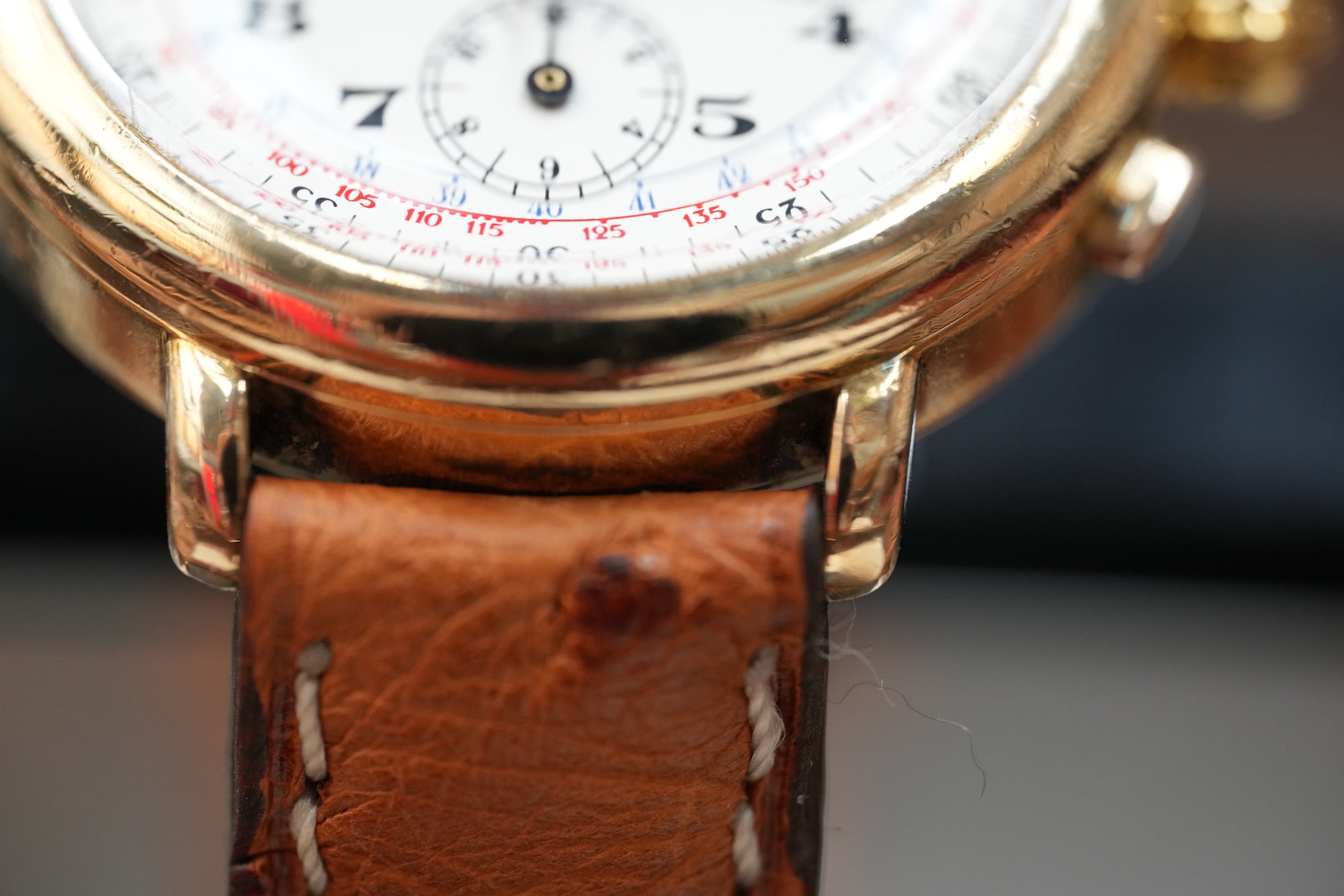 925 silver, gold plated Eberhard & Co chronograph