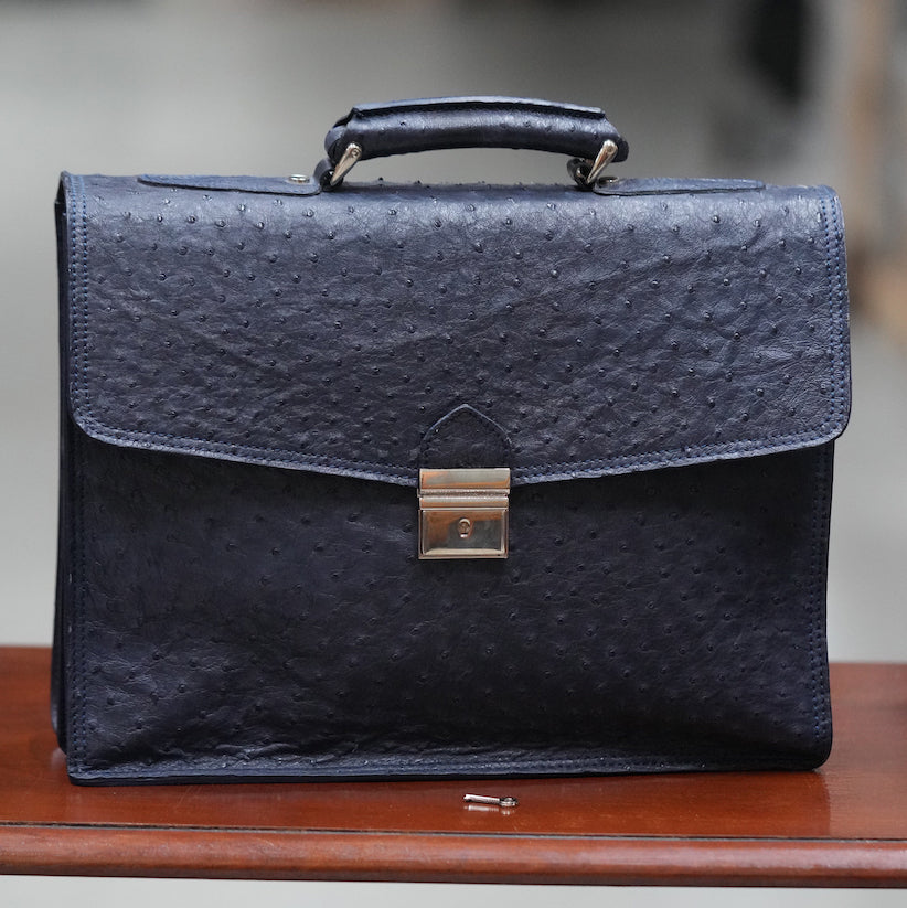 Large marine ostrich leather business case