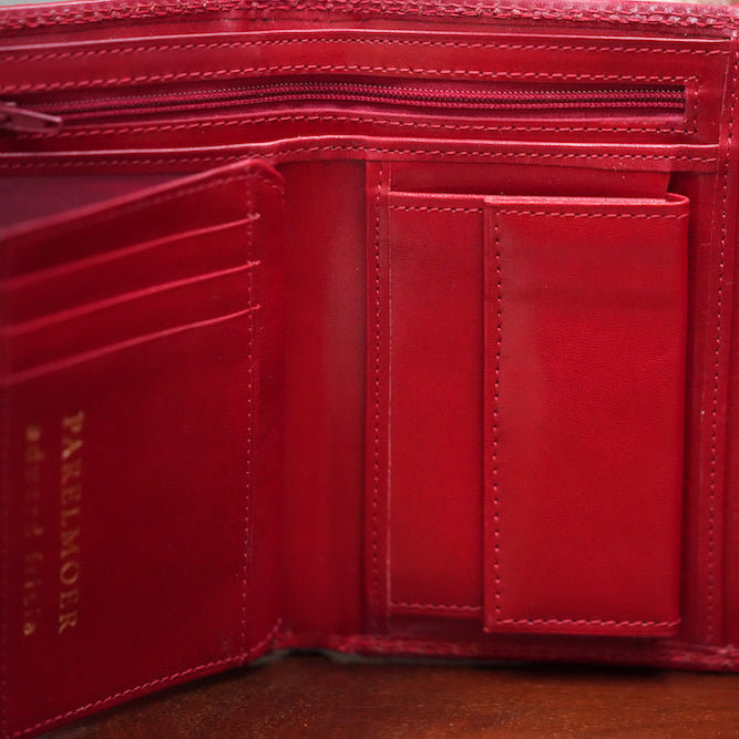 Red python leather wallet