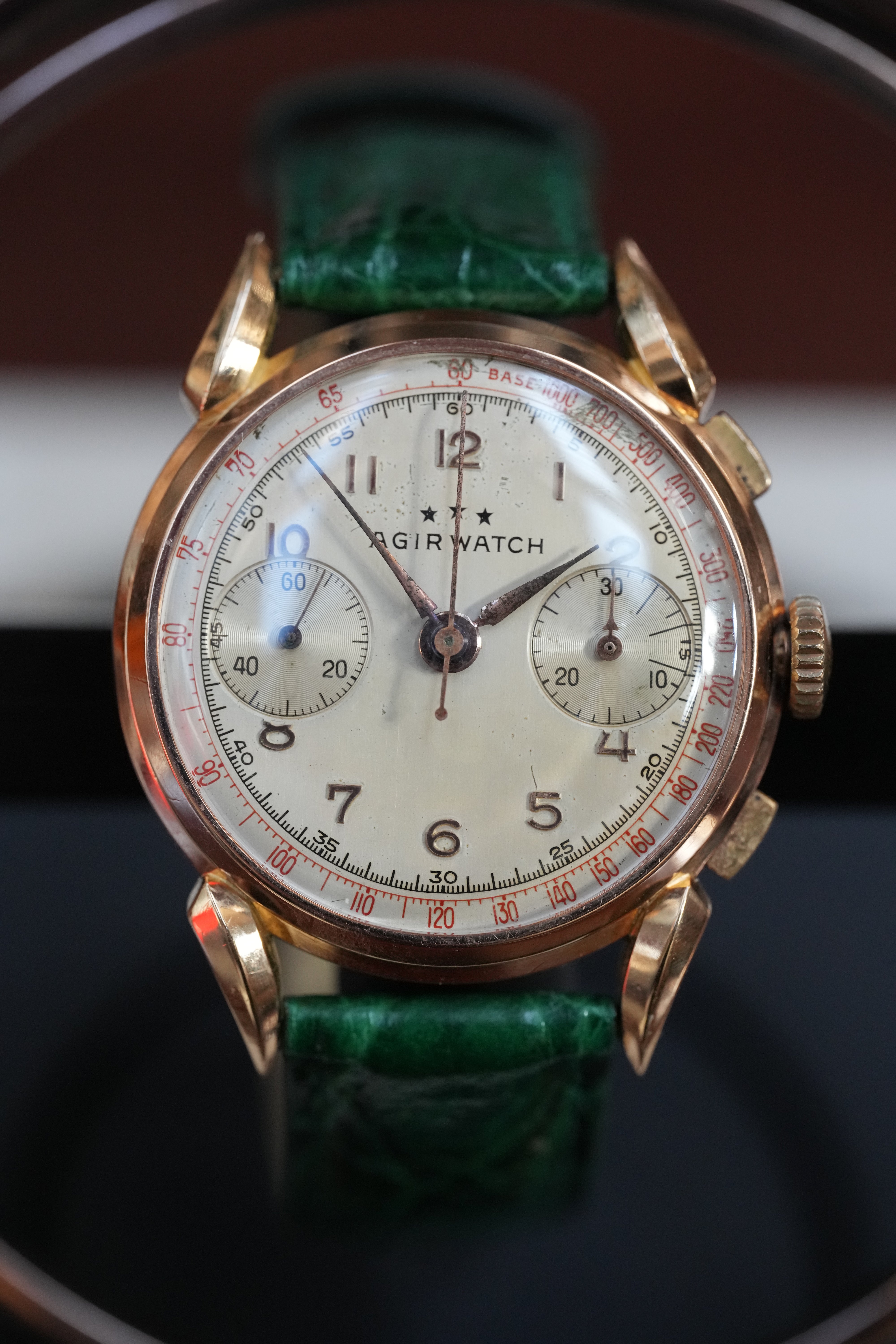 18k rosegold Agir Watch Chronograph (±1950)