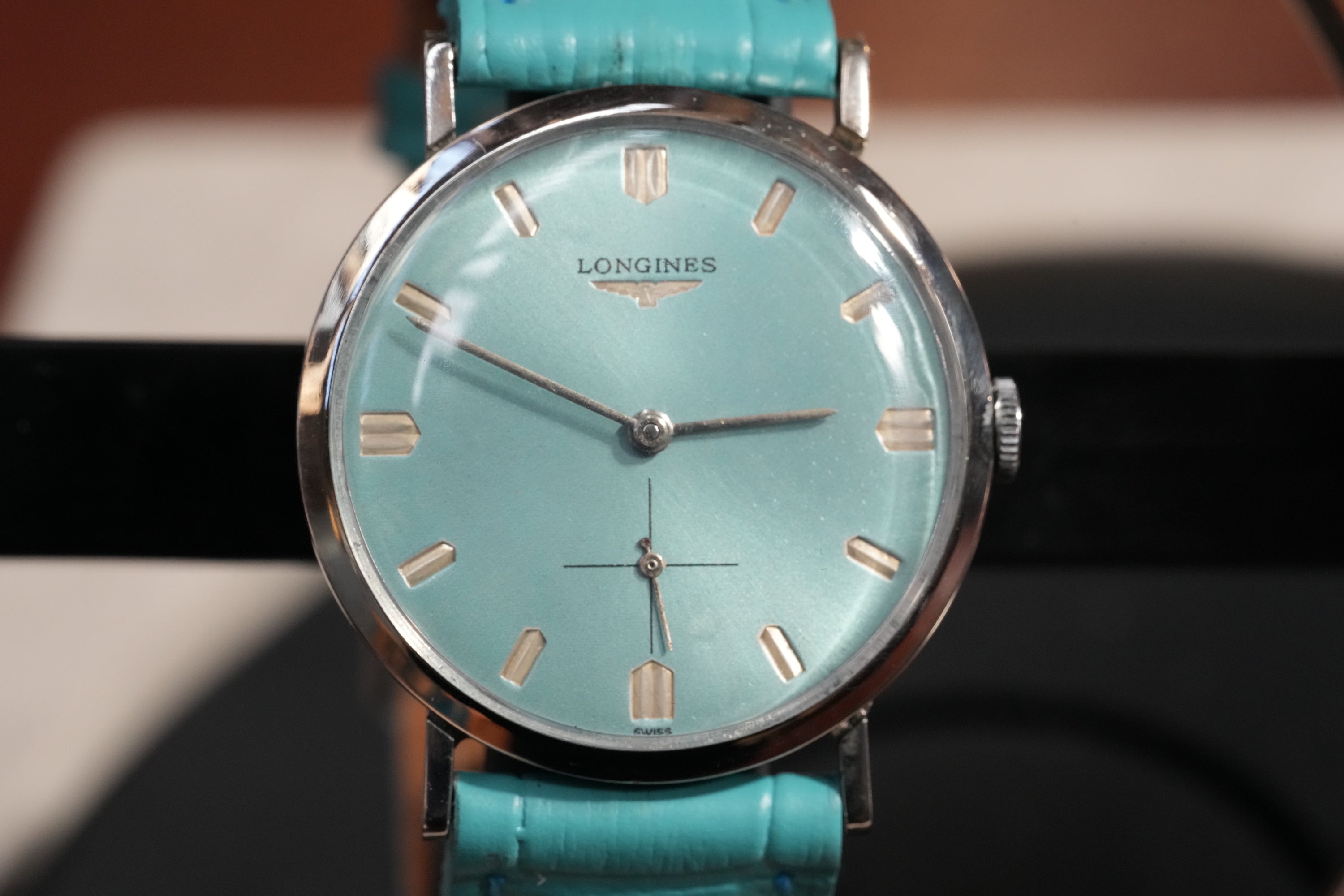 Longines Calatrava sunburst tiffany dial (±1955)