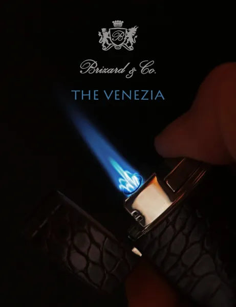 Venezia aansteker - antiek olijfleer