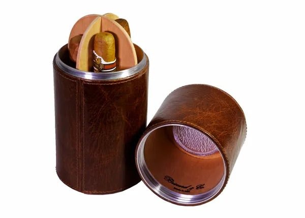 The Cylinder Desk Humidor - All options in wood and leather