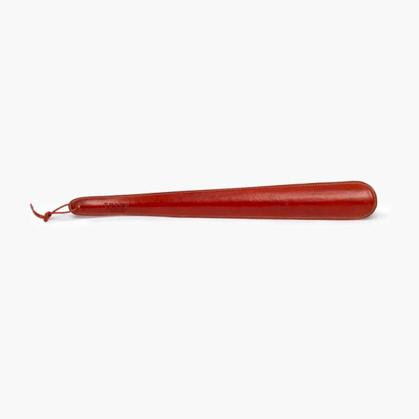 Leather shoe horn long